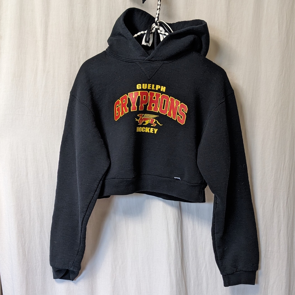Guelph Gryphons Hockey Cropped Hoodie - YOUTH XL